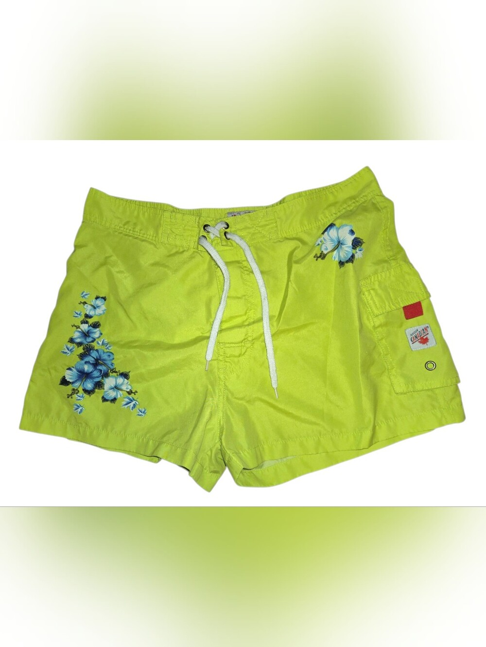 I Am Canadian Lime Green Shorts